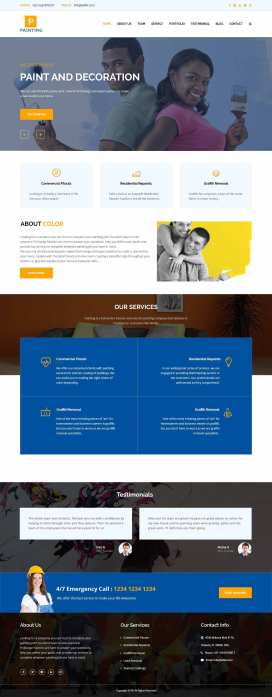Sitio web para empresa de pintura y decoración